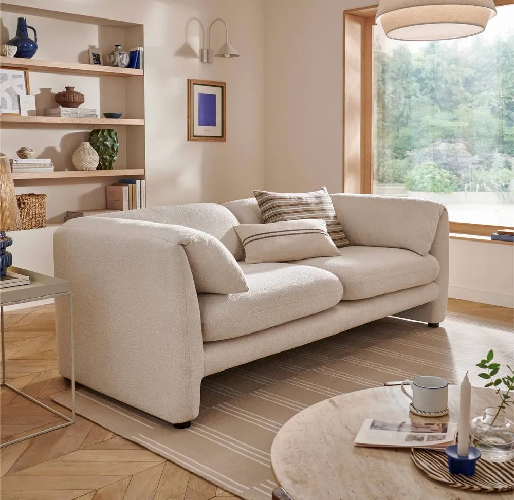 The Great Sofa Company Mabel 3-Seater Boucle Sofa in Cream 3