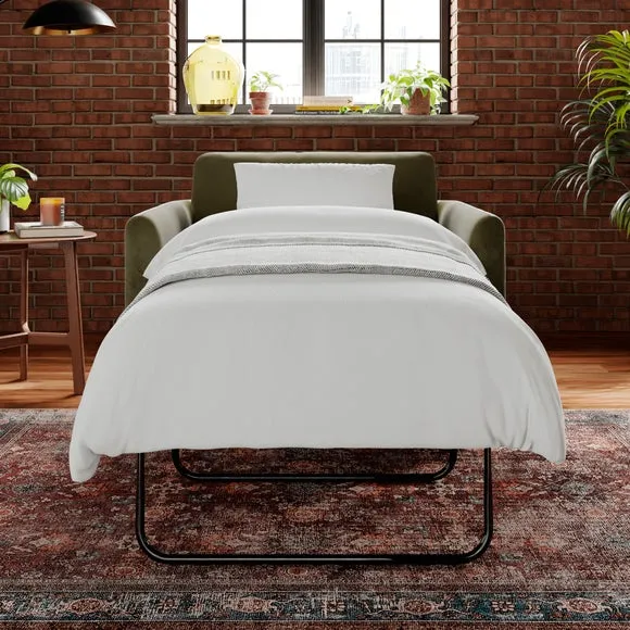 Max Velvet Single Snuggle Sofa Bed