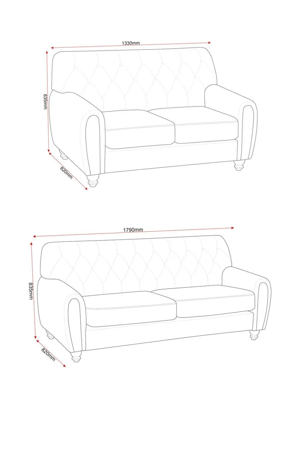 Seconique Chester 3+2 Suite in Light Grey 6