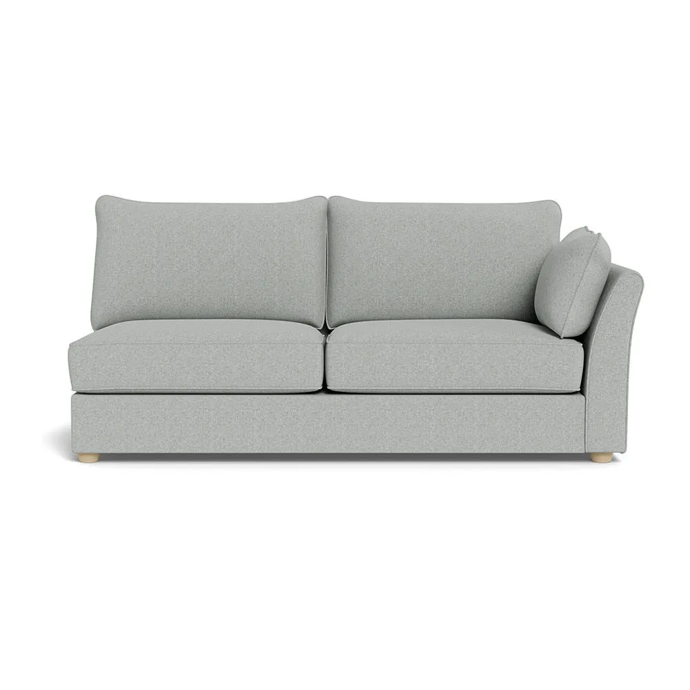 Heal's Tailor Large Right Hand Facing Corner Unit Melton Wool Limestone Natural Feet 1
