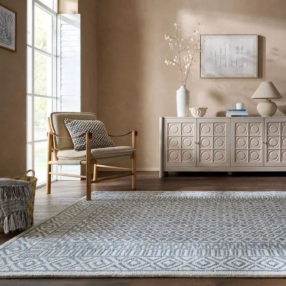 Delphi Border Geometric Wool Rug
