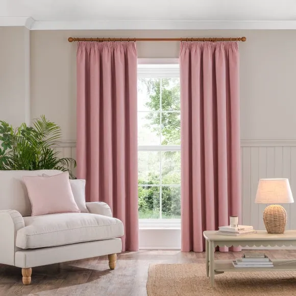Luna Brushed Pencil Pleat Curtains (Blackout Available) 2