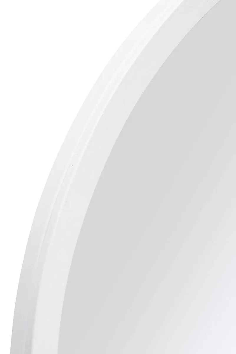 MirrorOutlet White Metal Framed Arched Wall Mirror 39" X 27" (100CM X 70CM) 4
