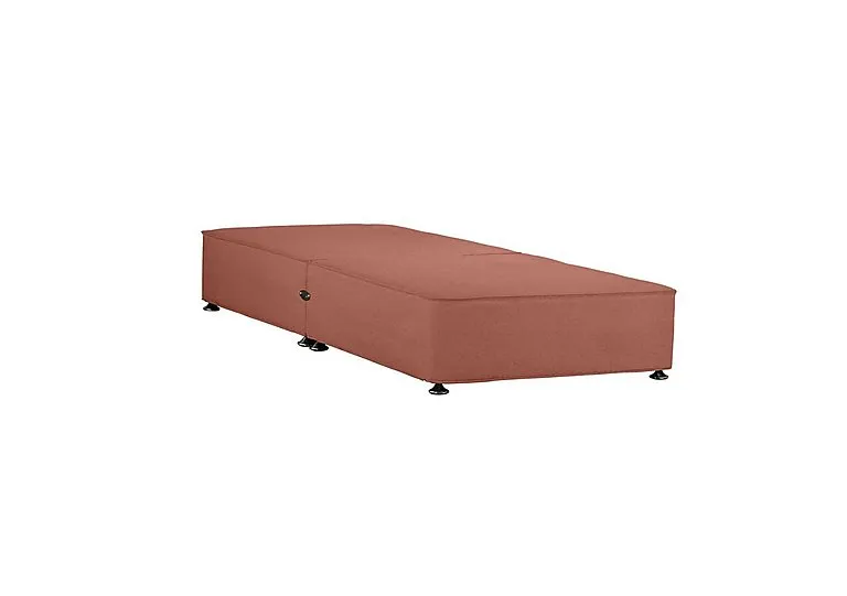 Shallow Divan Base - Single - Burnt Orange