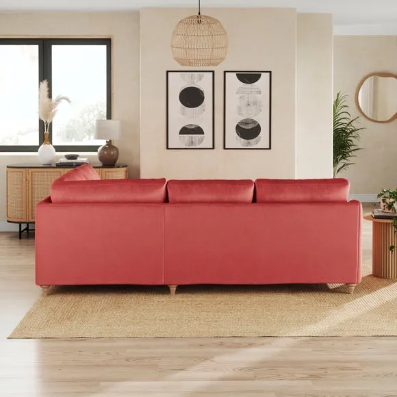 Hattie Matte Plush Velvet Corner Sofa 3