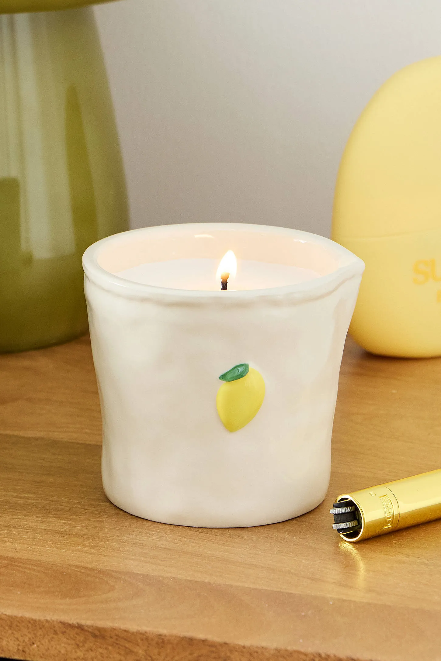 Paddywax Lemon Ceramic Soy Wax Candle ALL