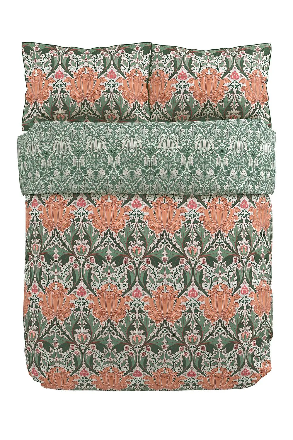 Morris & Co 'Helena' Cotton Duvet Cover Set in Teal 3
