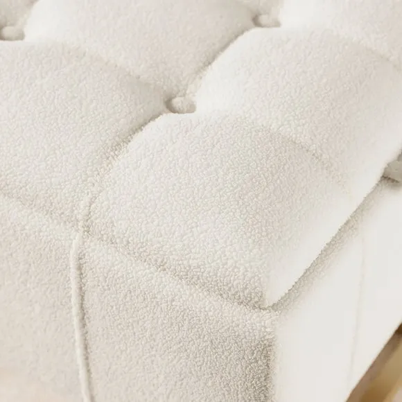 Holland Tray Table Ottoman, Ivory Sherpa 3
