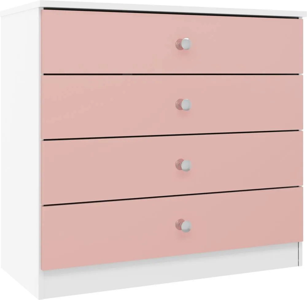 Seconique Denver 4 Drawer Chest in Pink 2