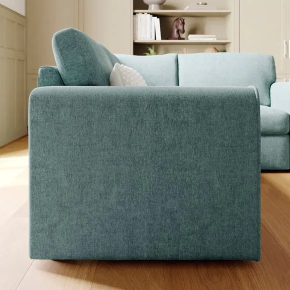 Abel Vintage Soft Chenille Corner Sofa 3