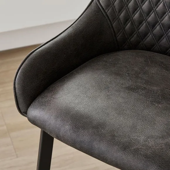 Hudson Bar Stool, Faux Leather 4