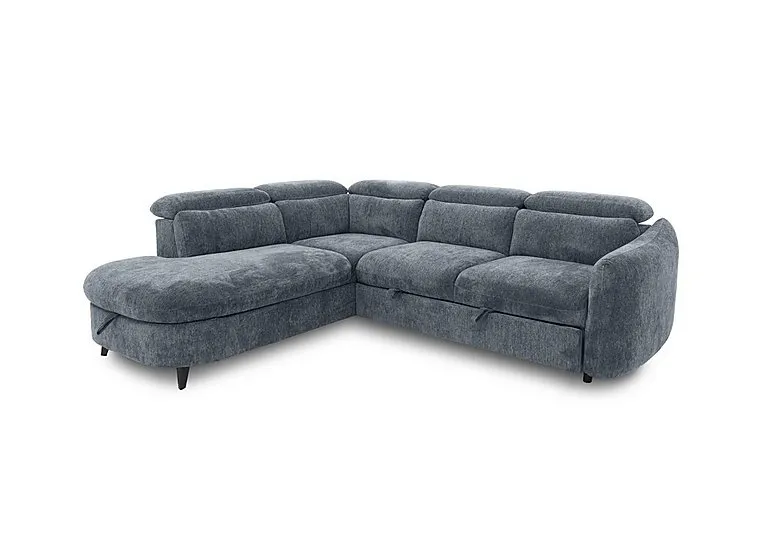 Snooze Left Hand Facing Corner Sofa Bed with Chaise End Storage - Dolphin