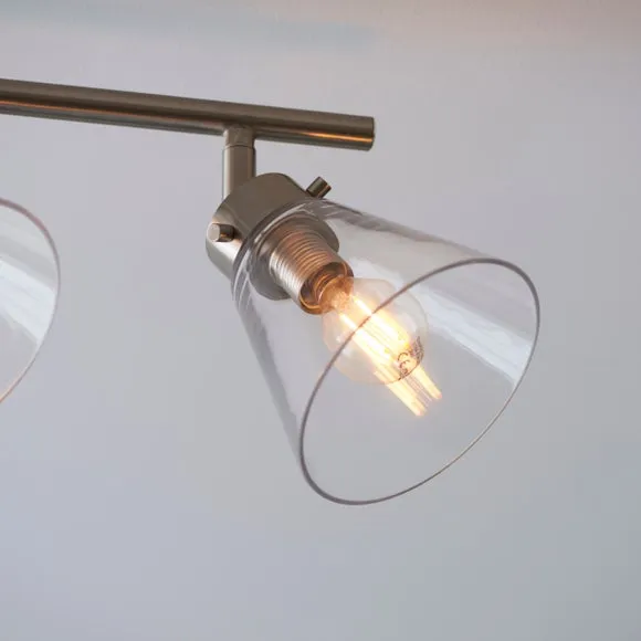 Delavin 4 Light Satin Nickel Semi Flush Spotlight Bar 5