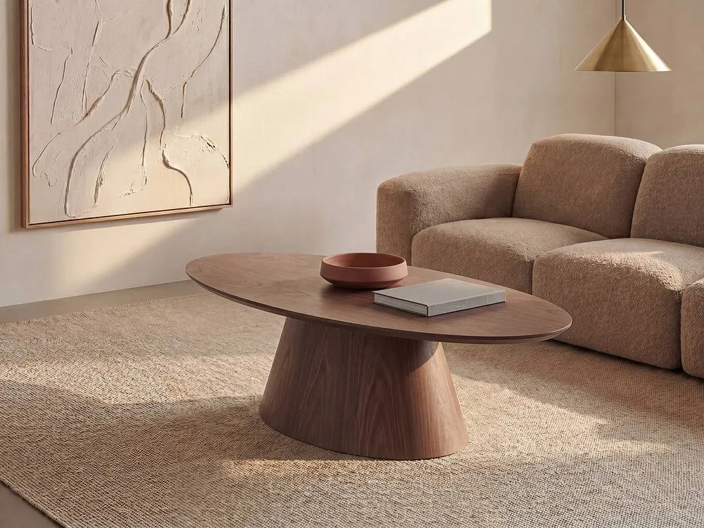 Vente-unique Walnut Veneer Coffee Table - Dark Natural - ANTELADA 3
