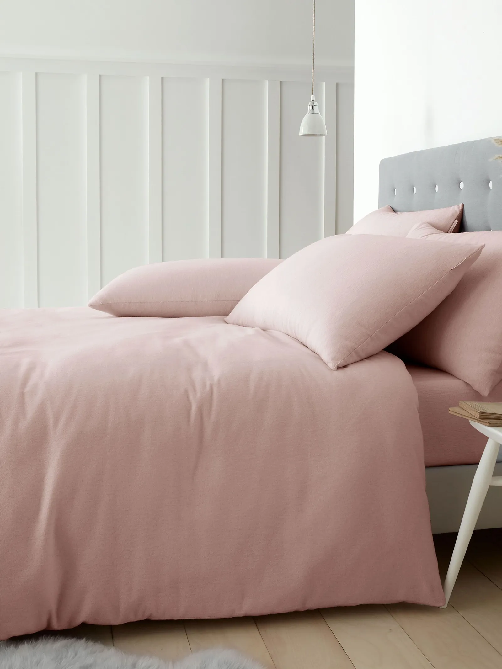 Catherine Lansfield 'Brushed Cotton' Duvet Cover Set in Pink