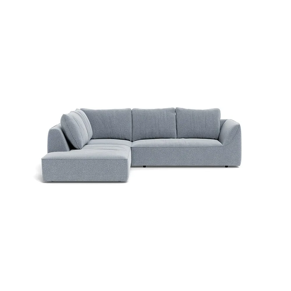 Heal's Morven Left Hand Facing Large Corner Sofa Boucle Steel 1