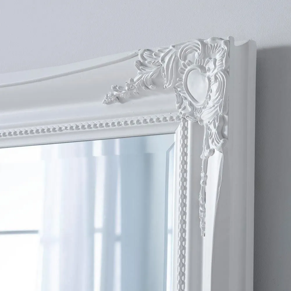 Yearn Mirrors French Style Carved Full Length Mirror White 166x75cm 2