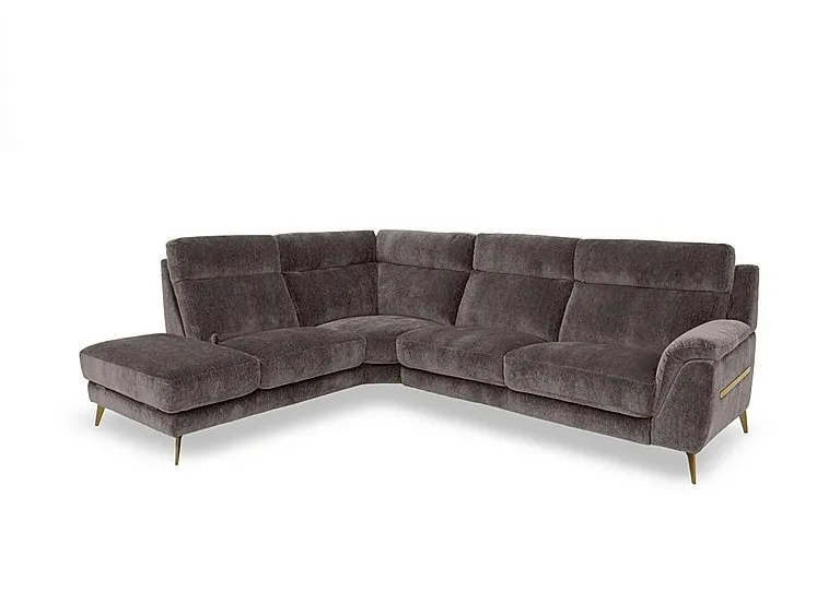 Eclipse Fabric Left Hand Facing Corner Sofa with Chaise End Storage