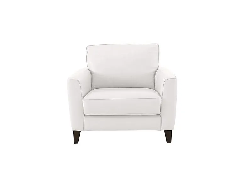 Brondby Leather Armchair - BV Star White
