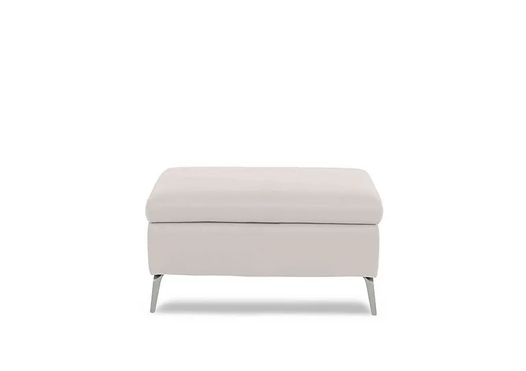 Daytona Leather Footstool - Cotton