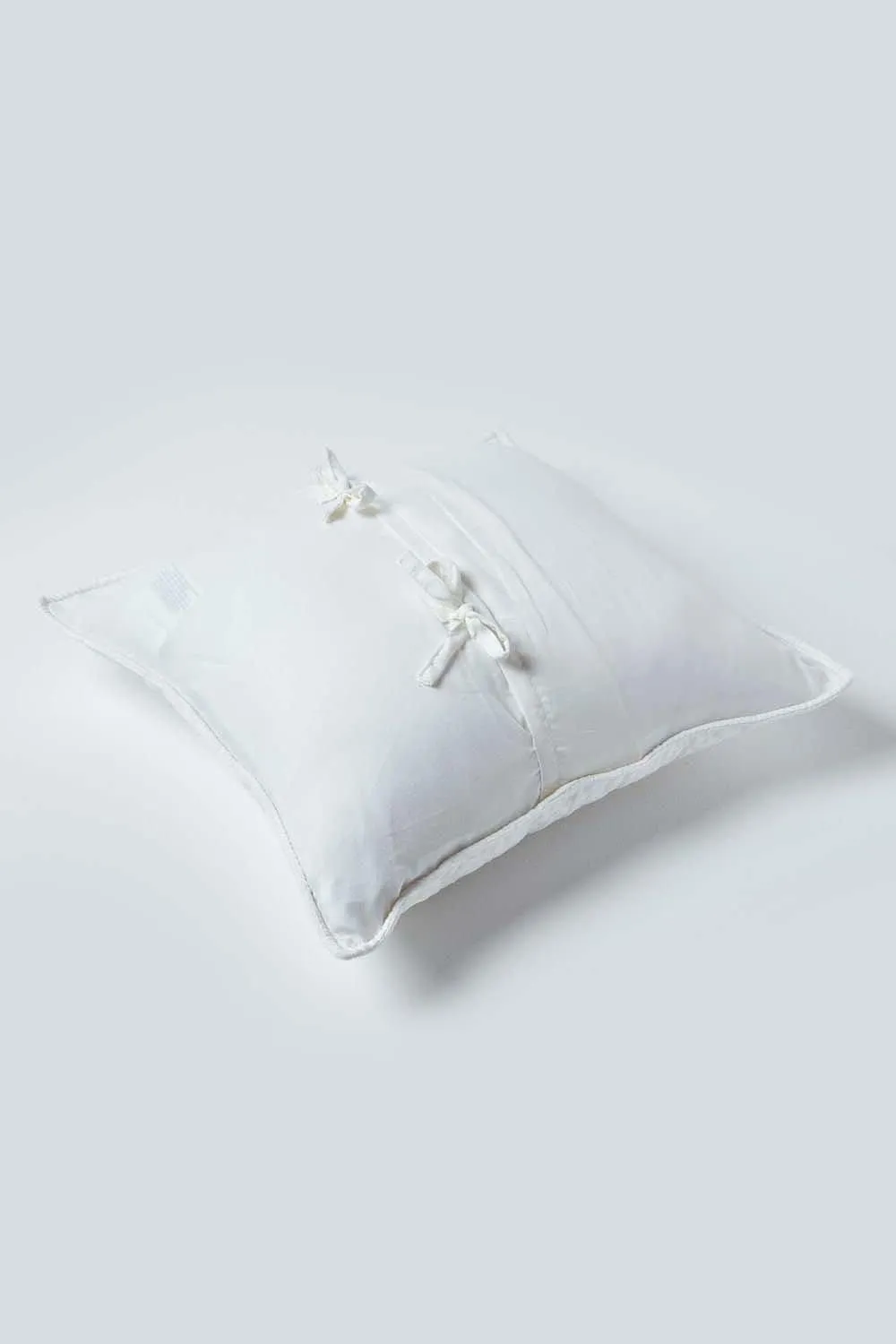 Homescapes Luxury Quilted Velvet Cushion Cover Geometric Pattern in Off-White 3