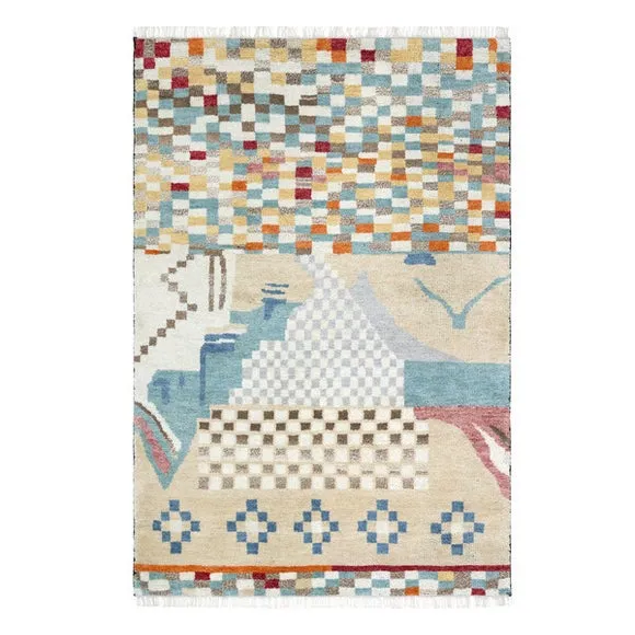 Umra Premium Hand-Knotted Shaggy Wool Rug 4