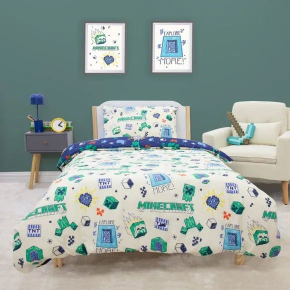 Minecraft Sketched Duvet Cover & Pillowcase Set 3