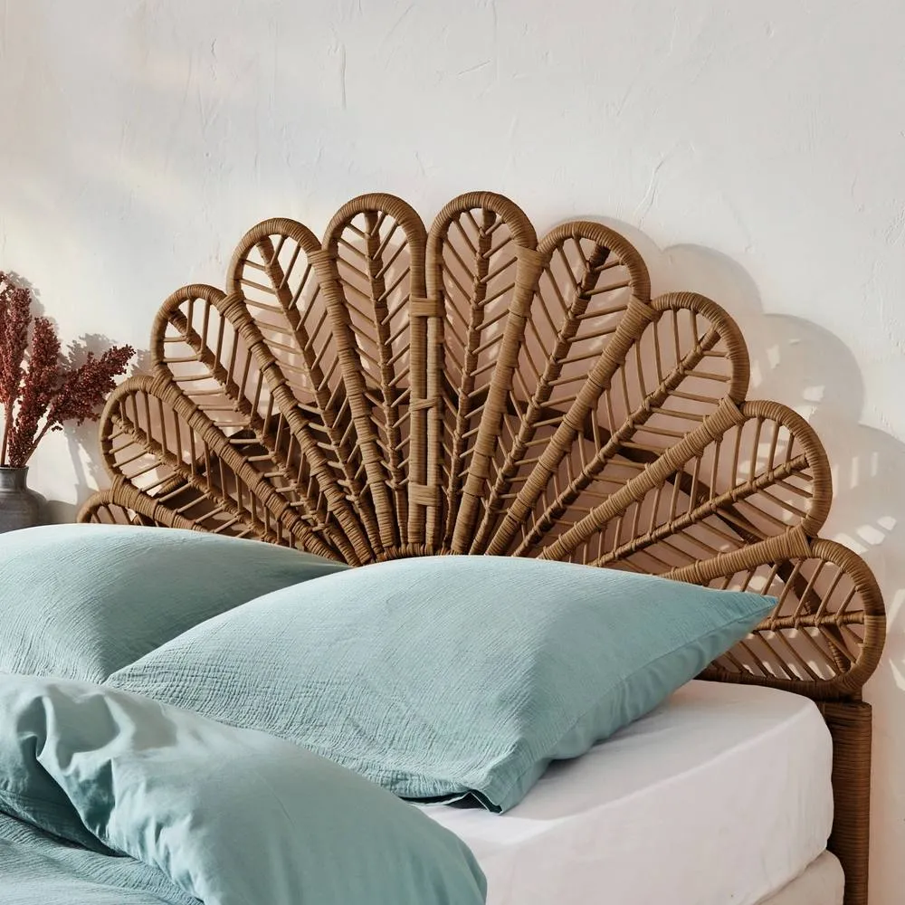 sweeek Dark rattan headboard in Dark Brown 3