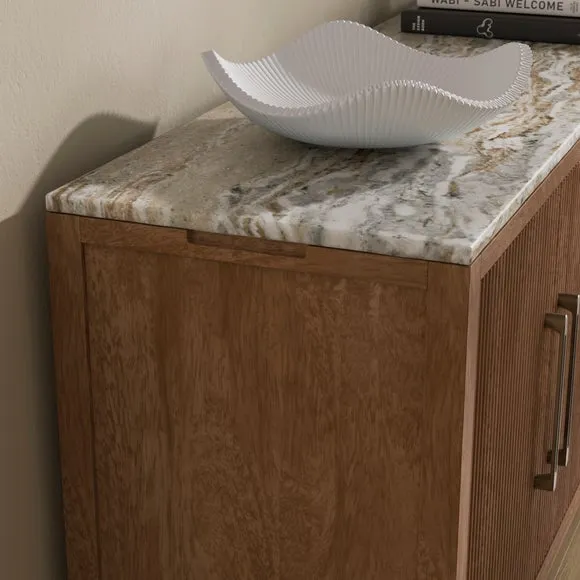 Tatum Large Sideboard, Marble and Mango Wood 4
