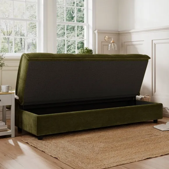 Emery Squish Soft Chenille Clic Clac Storage Sofa Bed 5