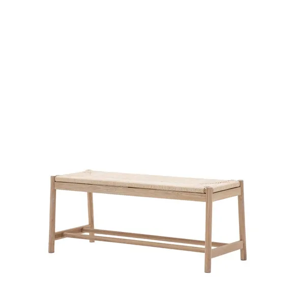 Elda Rope 2 Seater Dining Bench, Natural, 110cm 5