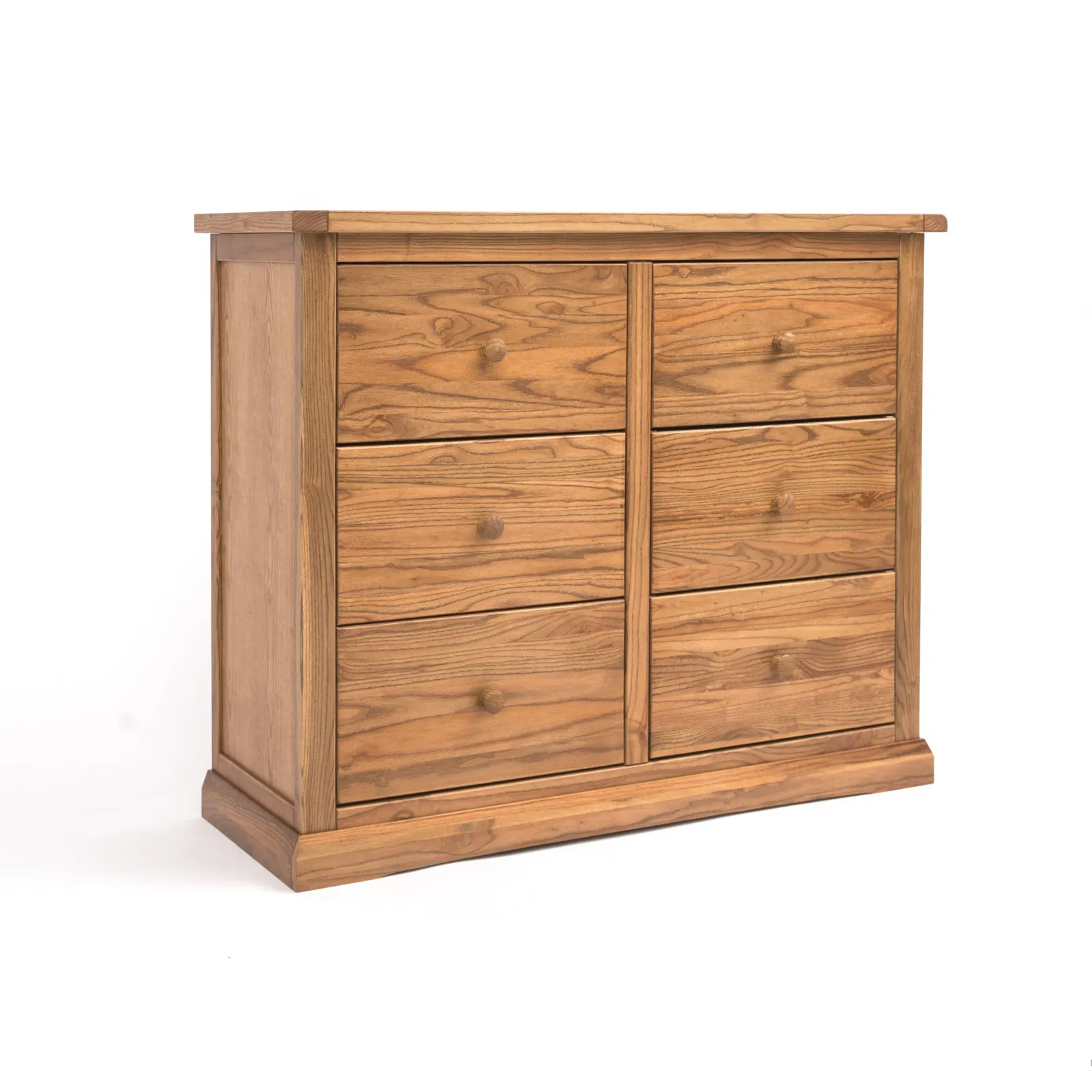 Cabinet Bits Salerno 6 Drawer Chest of Drawers Wood Knob in Natural 2
