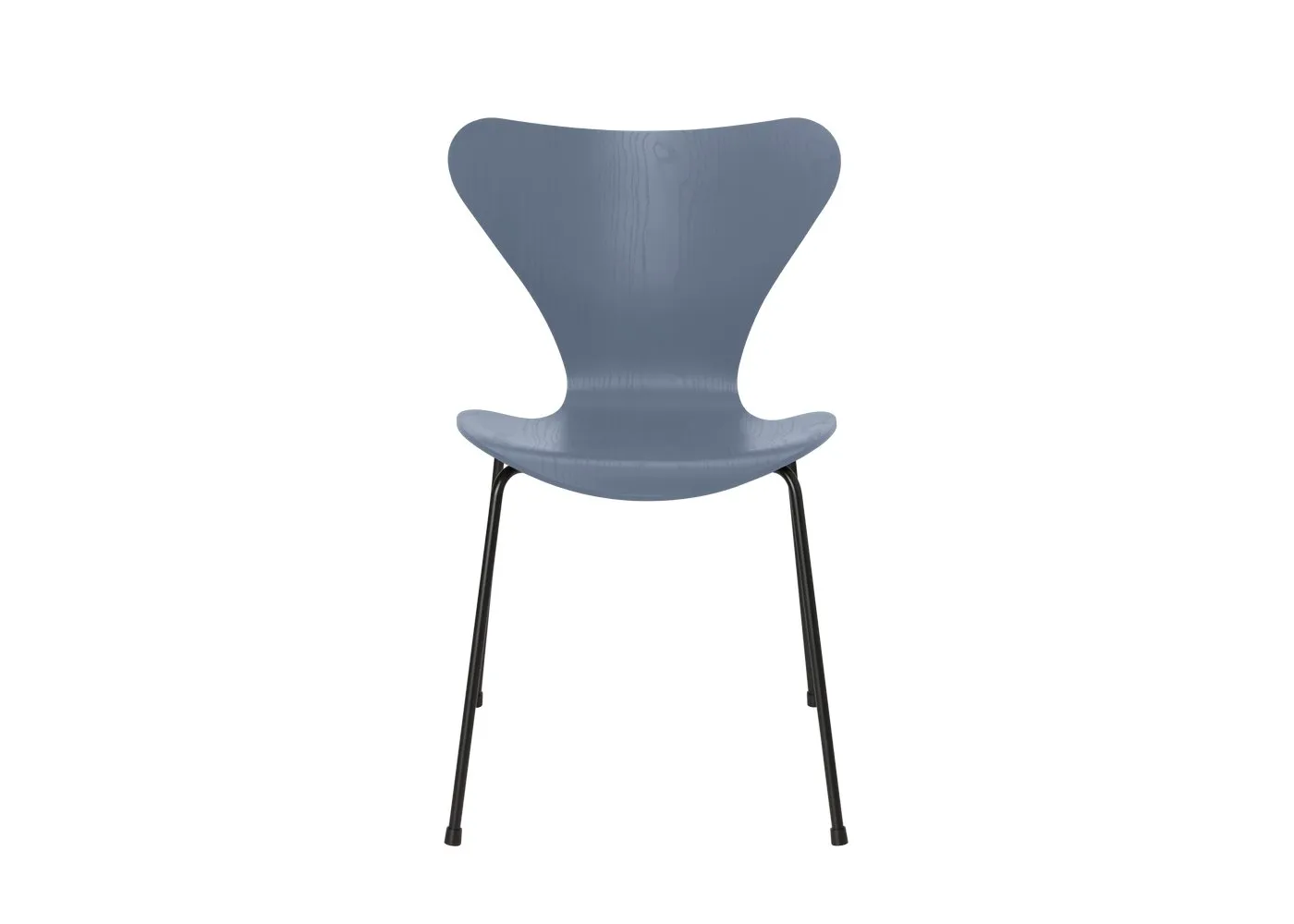 Fritz Hansen Series 7 Chair Coloured Ash Dusk Blue Black Legs