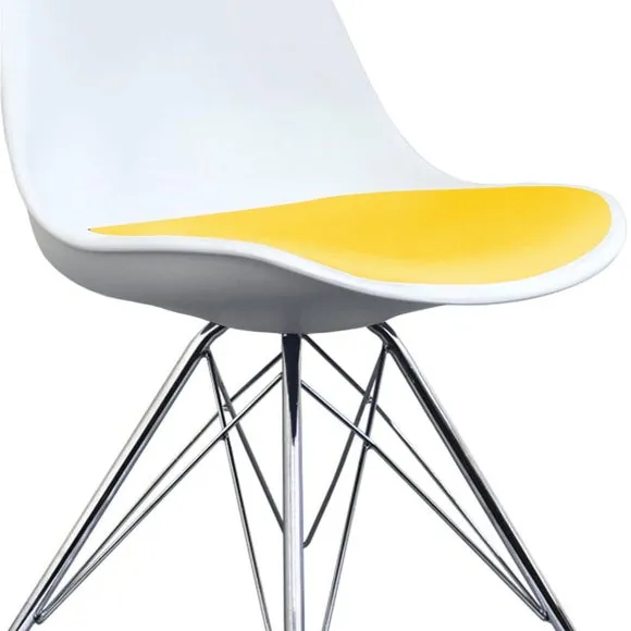 Fusion Living Soho White Plastic Dining Chair 5