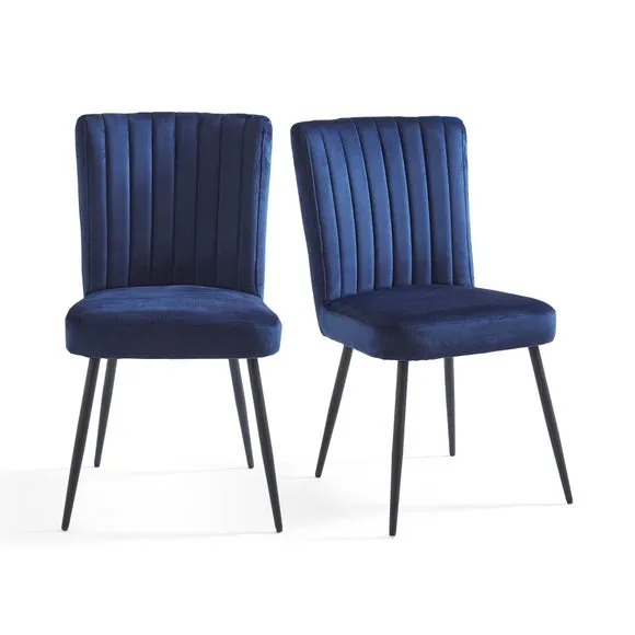 Taylor Set of 2 Dining Chairs, Velvet 6
