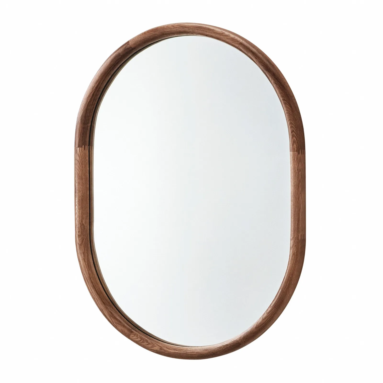 Yearn Mirrors Quebec Walnut Oval Wall Mirror 4