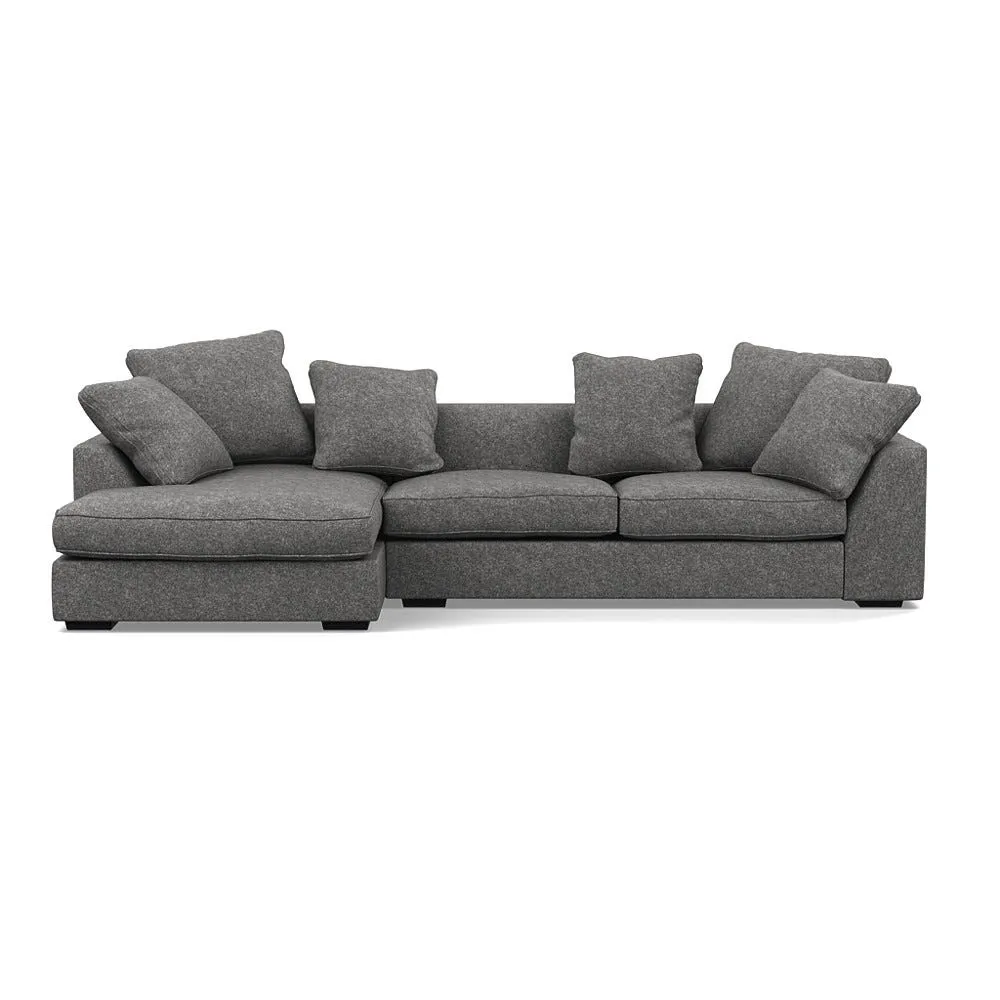 Heal's Cumulus LHF Corner Sofa Melton Wool Shale Black 1