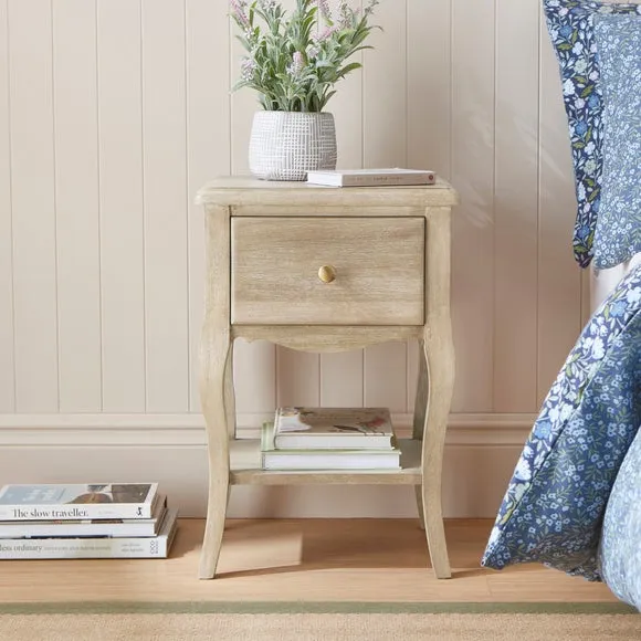 Giselle 1 Drawer Bedside Table, Mango Wood