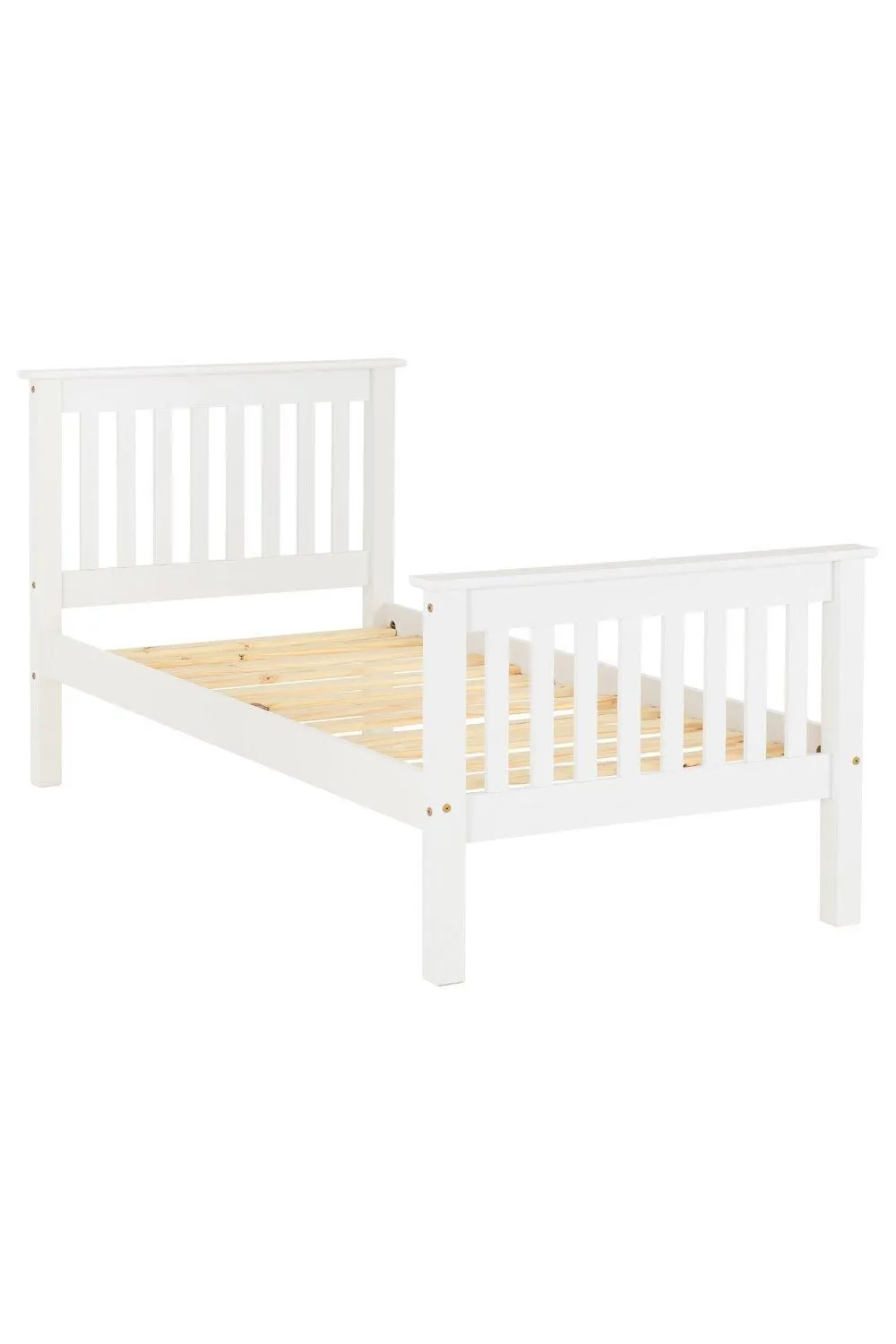 Seconique Monaco 3' Single Bed High Foot End in White 2