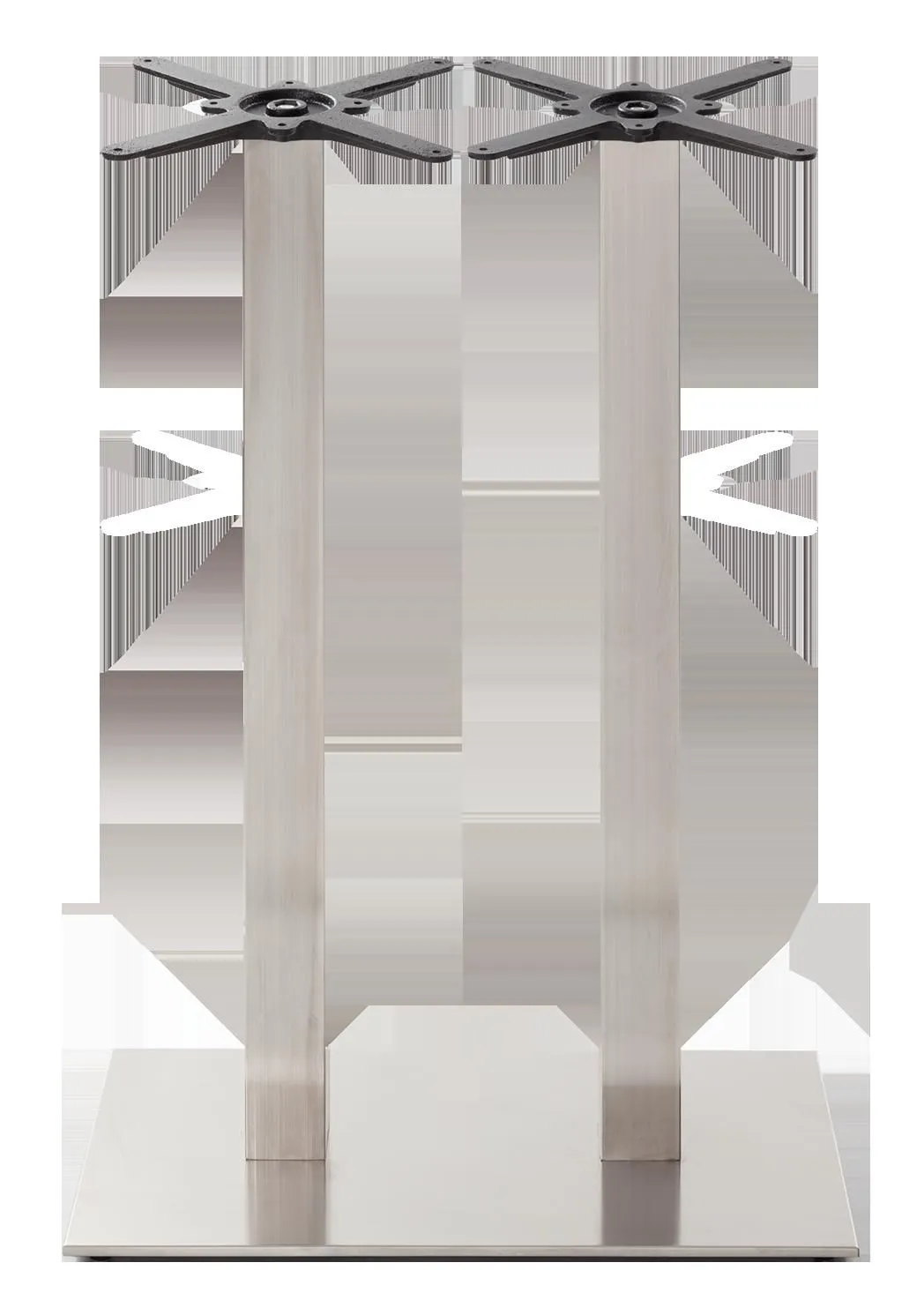 netfurniture Rectangular stainless steel table base - Twin 1050 mm in Silver