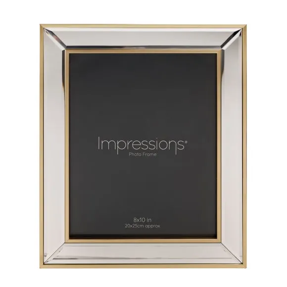 Impressions Mirror Border Bevelled Photo Frame 2