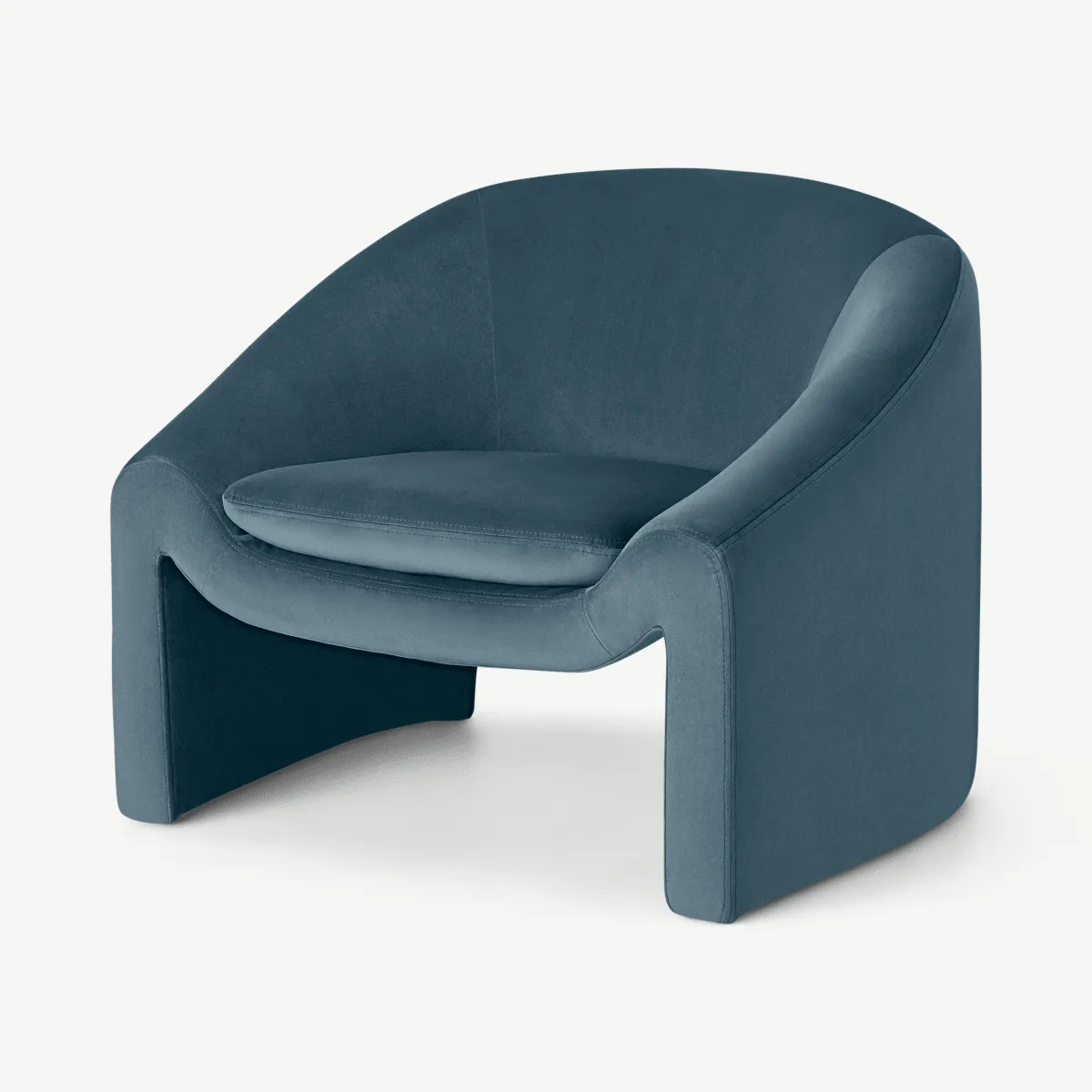 Shona Accent Armchair, Coastal Blue Velvet