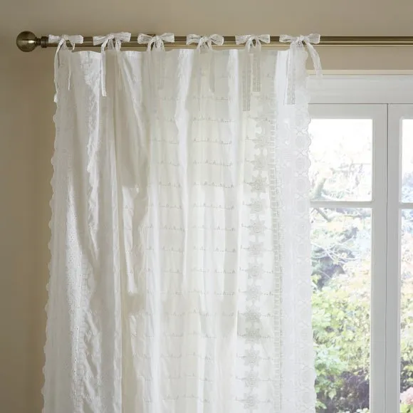 Adelina Embroidered Tab Top Voile Panel 2