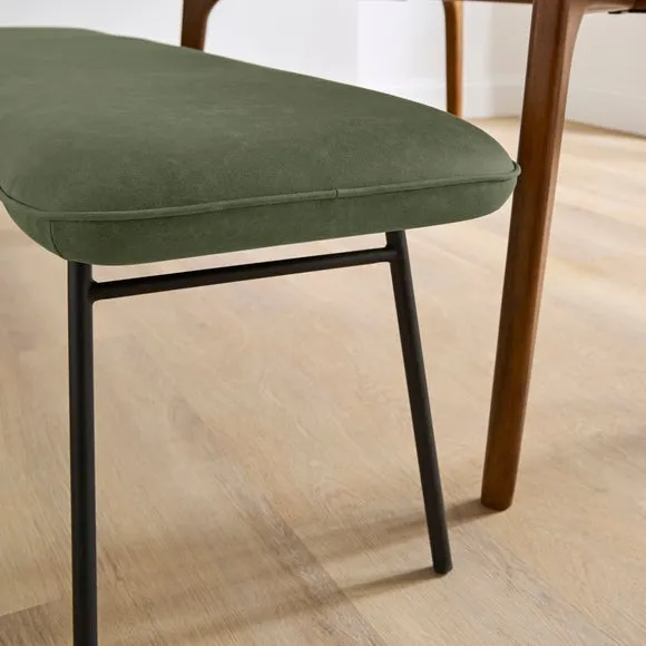 Barker Dining Bench, Faux Leather 3