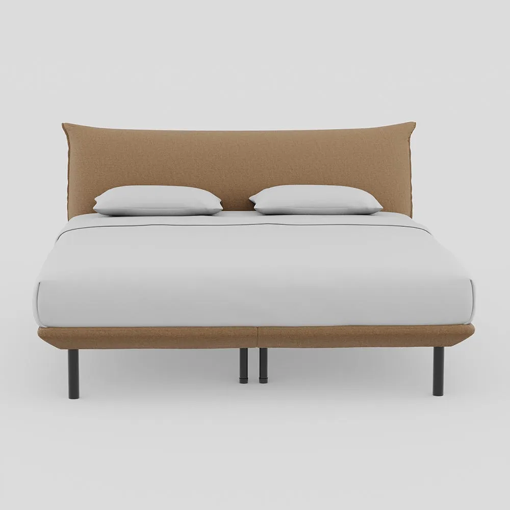Heal's Aria Bed Super King Siena Cotton Clay Slats, Black Feet