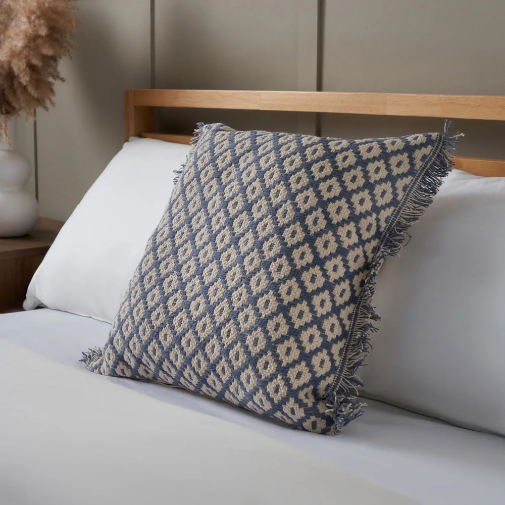 Loft Diamond Cushion, Blue