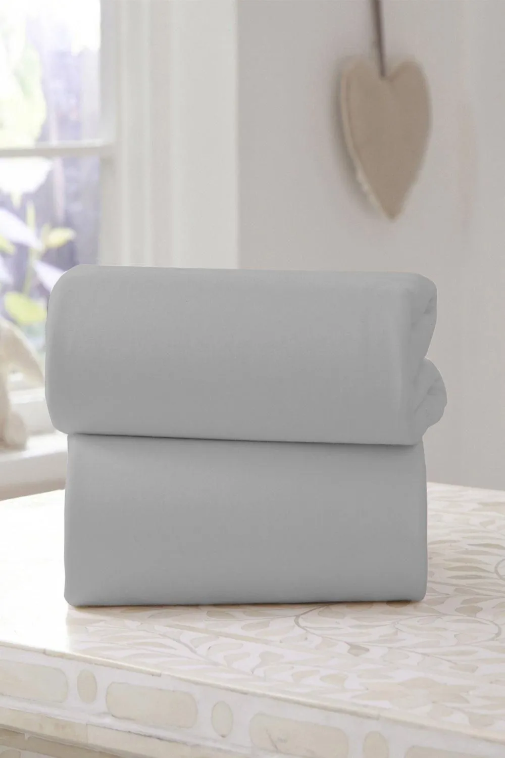 Clair De Lune 'Fitted Sheet Twin Pack' in Grey