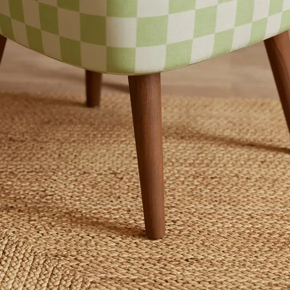 Colette Checkerboard Textured Weave Accent Chair 5