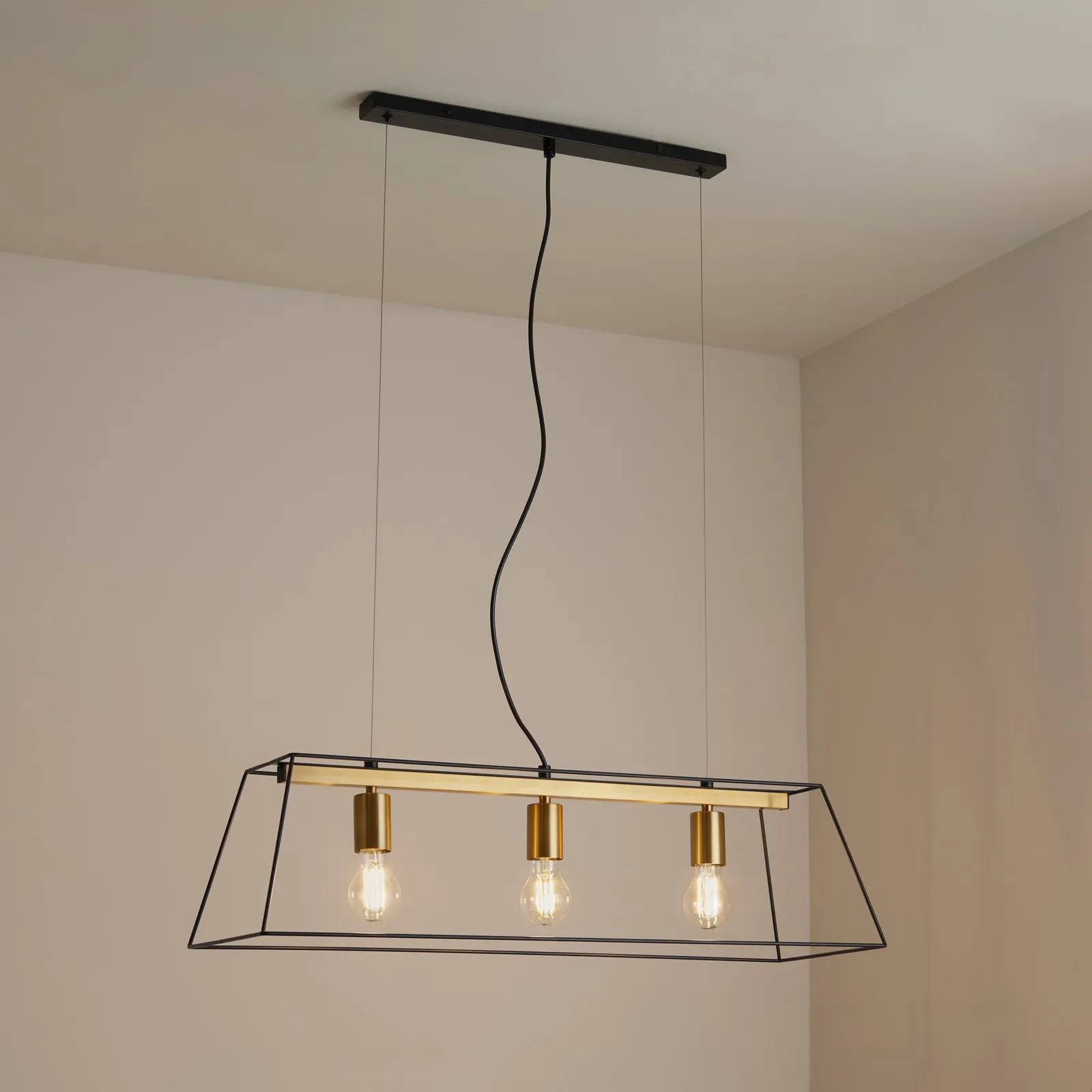 Nella 3 Light Black Diner Ceiling Fitting Black