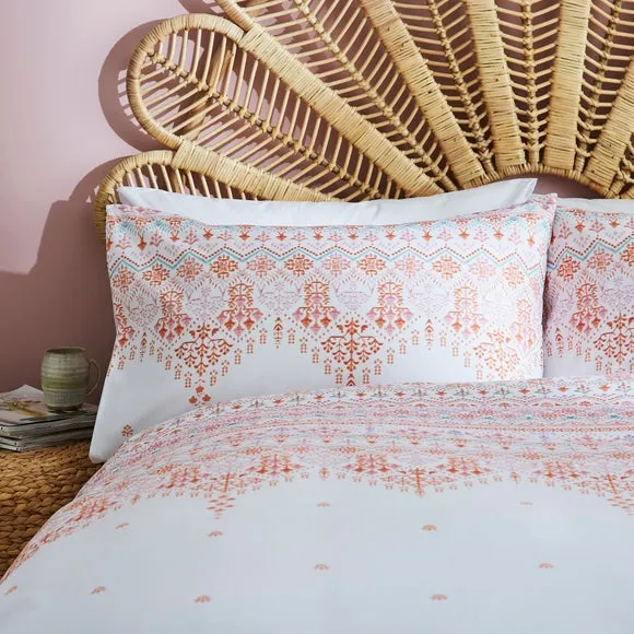 Maeva Tile Print Duvet Cover and Pillowcase Set 3